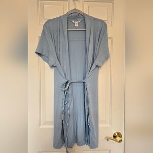 Light Blue Short Sleeve Cardigan